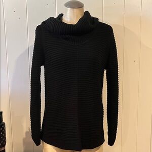 Calvin Klein Black Ribbed Turtleneck Sweater